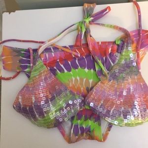 Sequin top vs bikini set